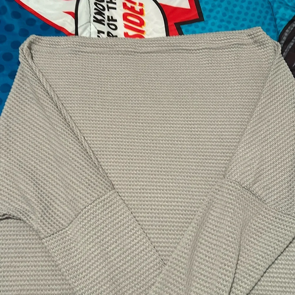 🔥NWOT Batwing Wide Boatneck Off Shoulder Dolman Long Sleeve Medium Knit Top - Picture 15 of 16